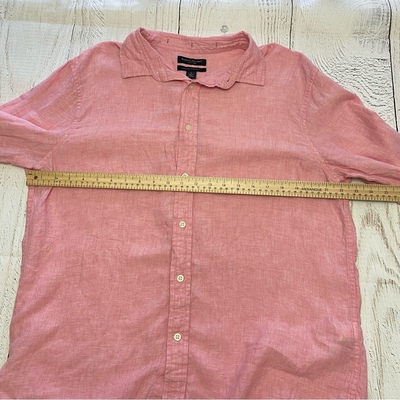 Banana Republic Soft Pink Linen Casual Button-Down Shirt Large - Picture 7 of 9